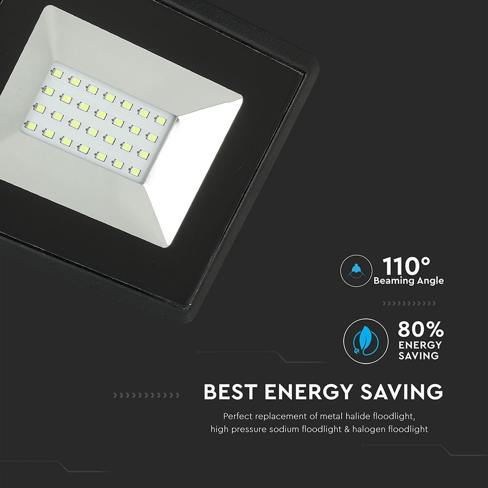 20W Naświetlacz LED SMD / Barwa: Zielony / Obudowa: Czarna