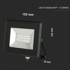 20W Naświetlacz LED SMD / Barwa: Czerwony / Obudowa: Czarna