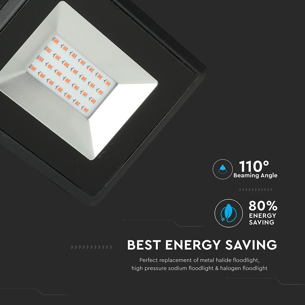 20W Naświetlacz LED SMD / Barwa: Czerwony / Obudowa: Czarna