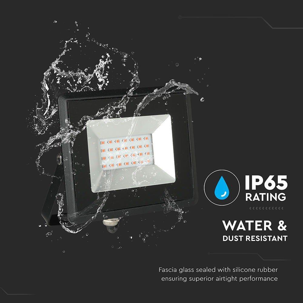 20W Naświetlacz LED SMD / Barwa: Czerwony / Obudowa: Czarna