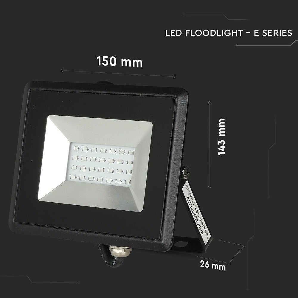 20W Naświetlacz LED SMD / Barwa: Niebieski / Obudowa: Czarna