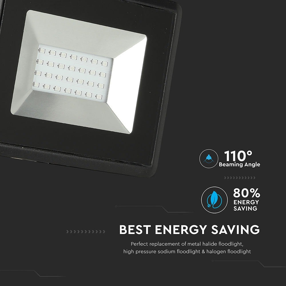 20W Naświetlacz LED SMD / Barwa: Niebieski / Obudowa: Czarna