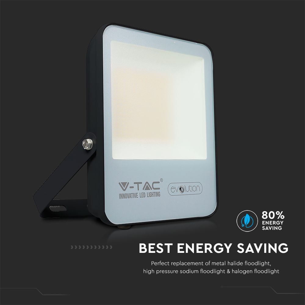 100W Naświetlacz LED SMD / Barwa:3000K / Obudowa: Czarna / Skuteczność 150lm/W