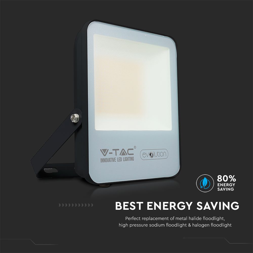 50W Naświetlacz LED SMD / Barwa:3000K / Obudowa: Czarna / Skuteczność 150lm/W