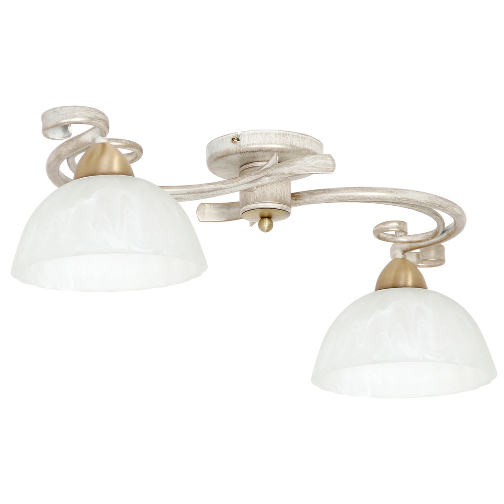 plafon Aurora white/brass 2xE27