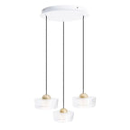 Maxlight Lampa wisząca Lipari III - Aluminium + akryl - Biały + złoty szczotkowany P0543