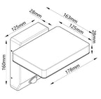 Maxlight Kinkiet Ladis - Aluminium + pc - Czarny W0471