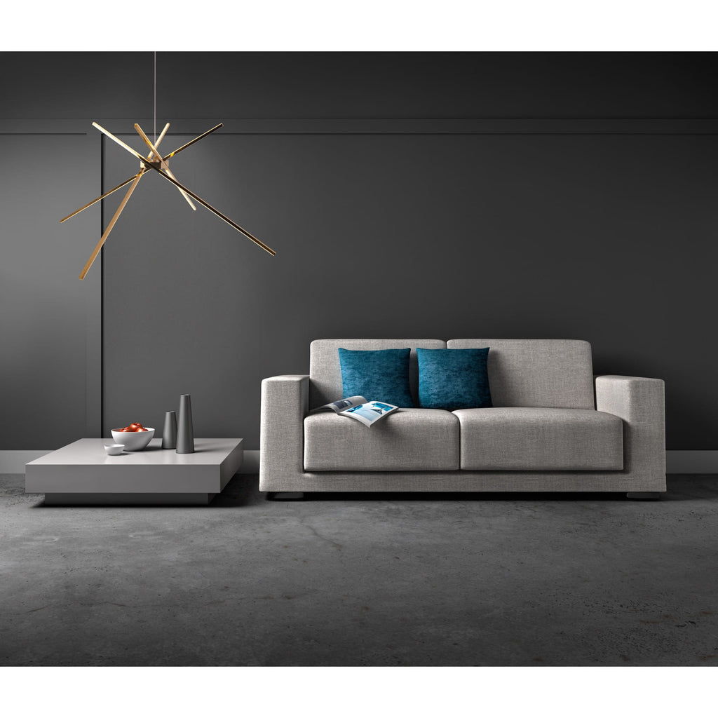 Maxlight Lampa wisząca Spider - Metal + akryl - Złoty P0457