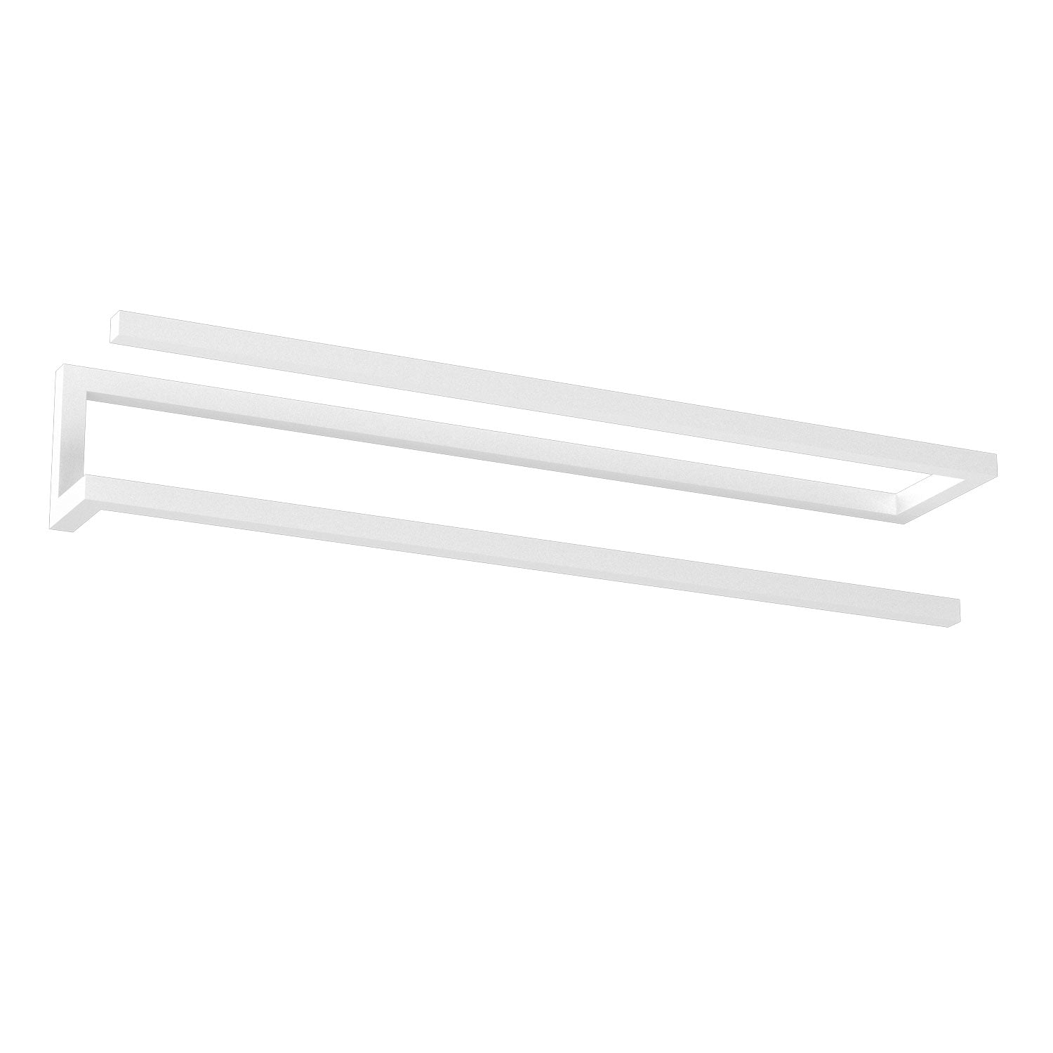 wall towel hanger 60 cm - double, white