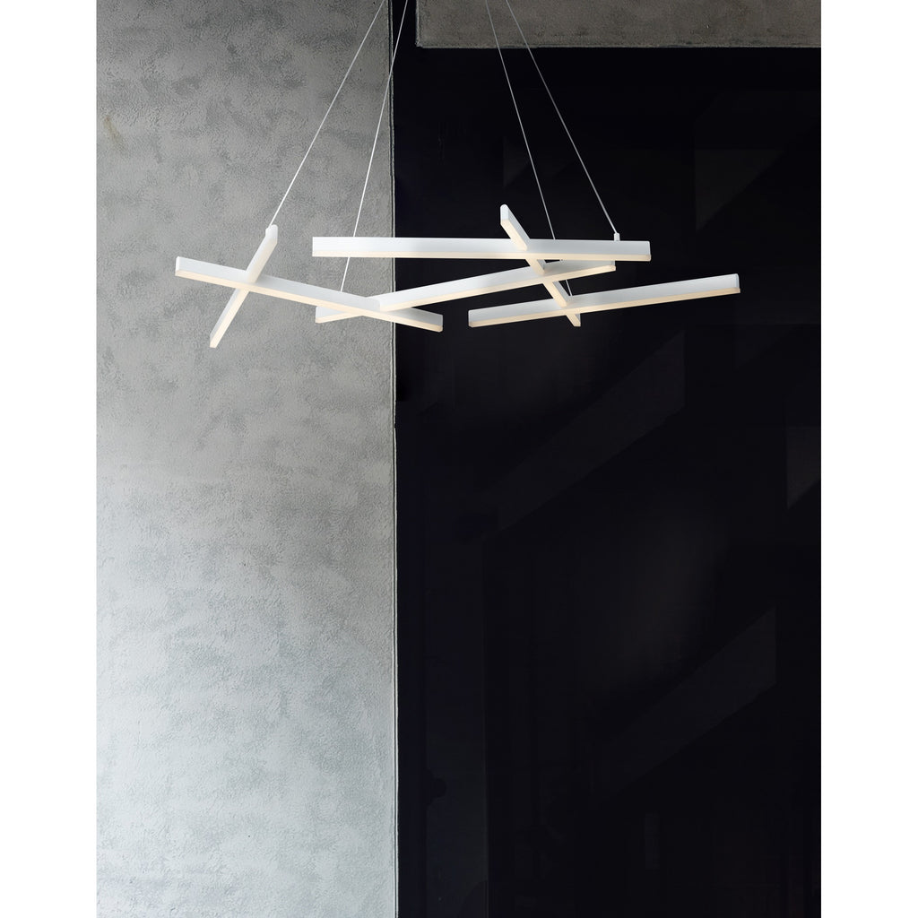 Maytoni Lampa wisząca Line - Aluminium - Biały MOD016PL-L75W