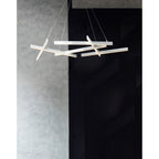 Maytoni Lampa wisząca Line - Aluminium - Biały MOD016PL-L75W