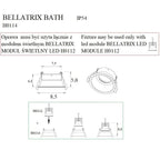Maxlight Oprawa wpuszczana Bellatrix Bath - Metal + szkło - Czarny H0114