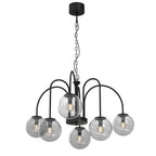 żyrandol Cambridge (smoke glass 2907) black 6xE14