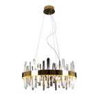 Maxlight Lampa wisząca Prince 60cm - Metal + szkło - Złoty P0421