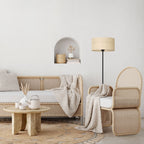 lampa podł. prosta, Rattan cylinder shade dia 400, h 200 1xE27