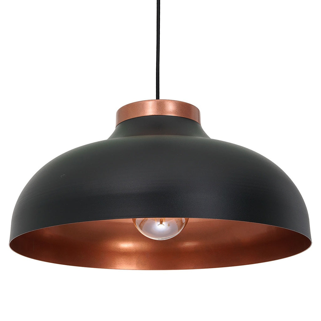 żyrandol Basca black/copper 1xE27