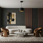 żyrandol Arden black, cylinder shade dia 250, h 170 black/gold 1xE27