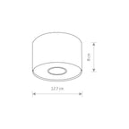 Nowodvorski Lampa downlights natynkowa POINT S 10W only LED 50/60Hz - Stal lakierowana - Grafitowy 6006
