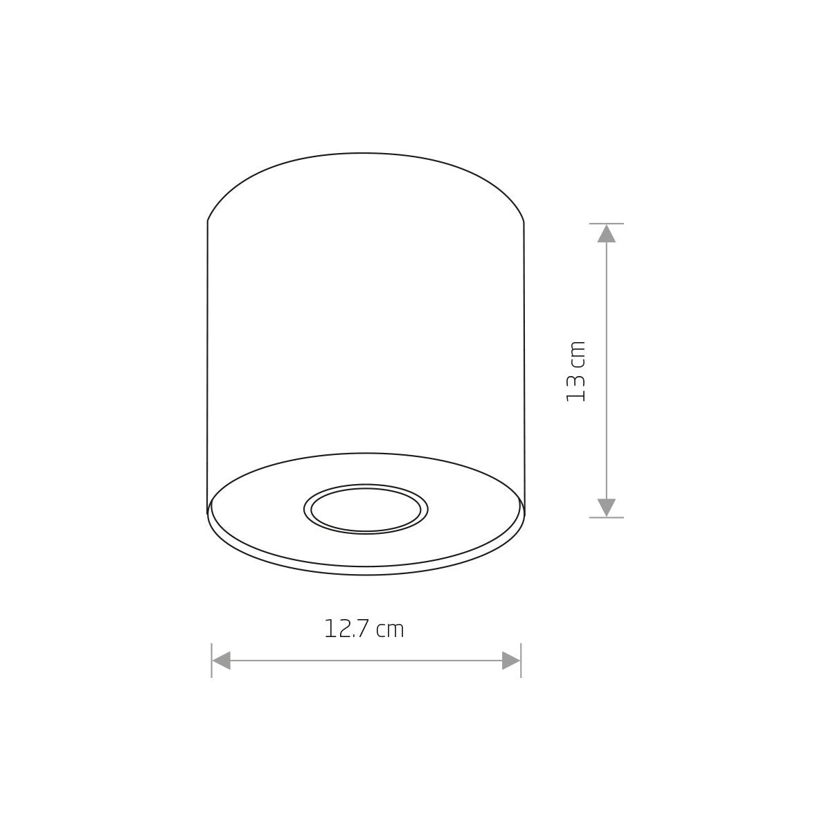 Nowodvorski Lampa downlights natynkowa POINT M 10W only LED 50/60Hz - Stal lakierowana - Grafitowy 6007
