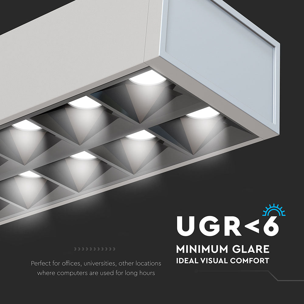 60W Lampa Biurowa / Chip SAMSUNG / Barwa:4000K / Obudowa: Srebrny