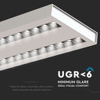 60W Lampa Biurowa / Możliwość łączenia / Chip SAMSUNG / Barwa:4000K / 5 Lat gwarancji / Obudowa: Biały