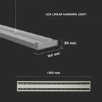 60W Lampa Biurowa / Możliwość łączenia / Chip SAMSUNG / Barwa:4000K / 5 Lat gwarancji / Obudowa: Srebrny