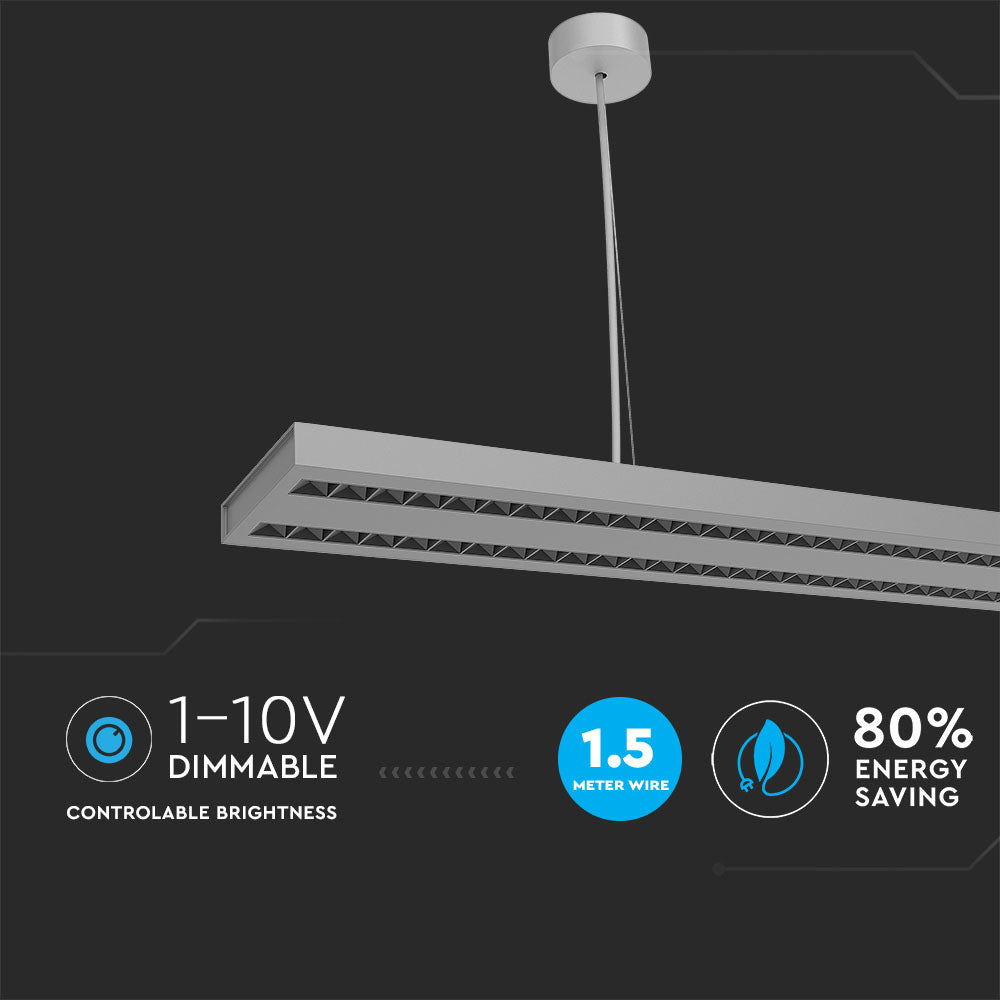 60W Lampa Biurowa / Możliwość łączenia / Chip SAMSUNG / Barwa:4000K / 5 Lat gwarancji / Obudowa: Srebrny