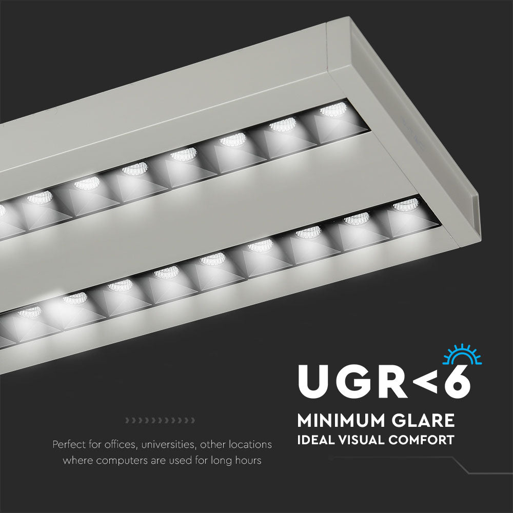 60W Lampa Biurowa / Możliwość łączenia / Chip SAMSUNG / Barwa:4000K / 5 Lat gwarancji / Obudowa: Srebrny