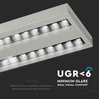60W Lampa Biurowa / Możliwość łączenia / Chip SAMSUNG / Barwa:4000K / 5 Lat gwarancji / Obudowa: Srebrny