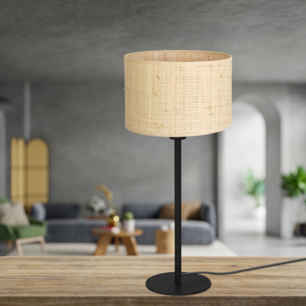 lampka gab. H 58 Rattan cylinder shade dia 250, h 170 1xE27