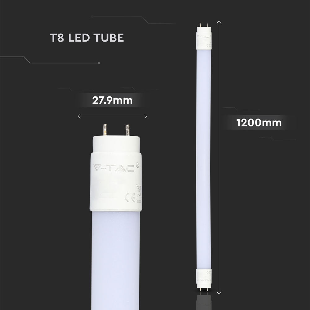 18W Świetlówki LED PLASTIK T8 120cm / Barwa:6400K / Trzonek:G13