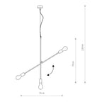 Nowodvorski Lampa wisząca STICKS 25W only LED 50/60Hz - Stal lakierowana - Czarny I 6268