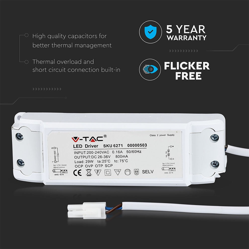 29W Zasilacz do Paneli LED / 800mA