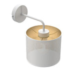 kinkiet Loft shade white, cylinder shade dia 180, h 150 white/gold 1xE27