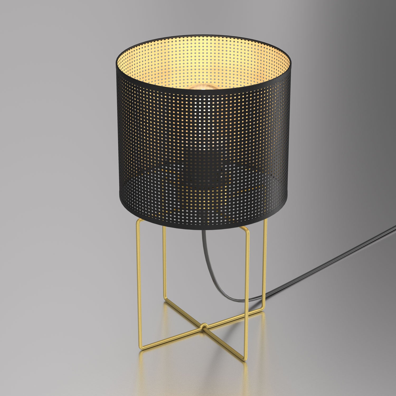 lampka gab. Loft shade gold, shade dia 180, h 150 black 1xE27