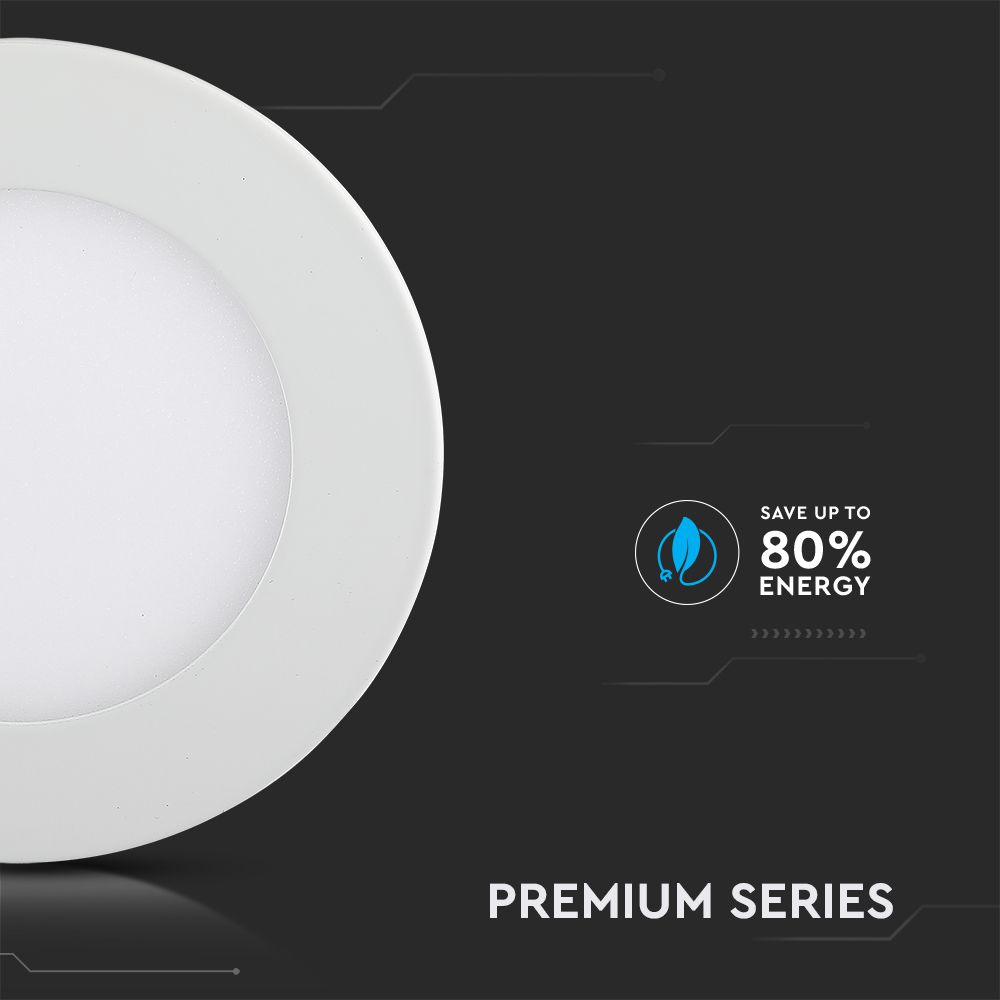 3W Panel LED / Barwa:3000K / Okrągła