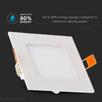 3W Panel LED / Barwa:3000K / Kwadratowa