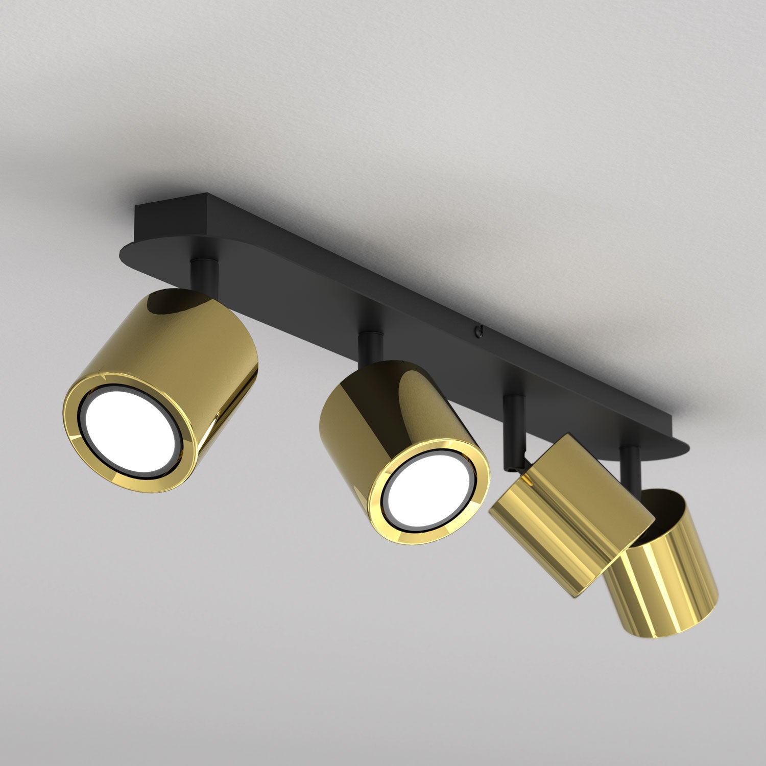 spot Demia black/brass 4xGU10