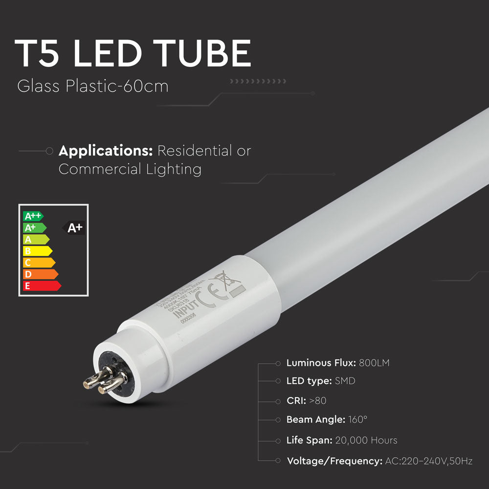 8W Świetlówki LED T5 60cm / Barwa:6500K