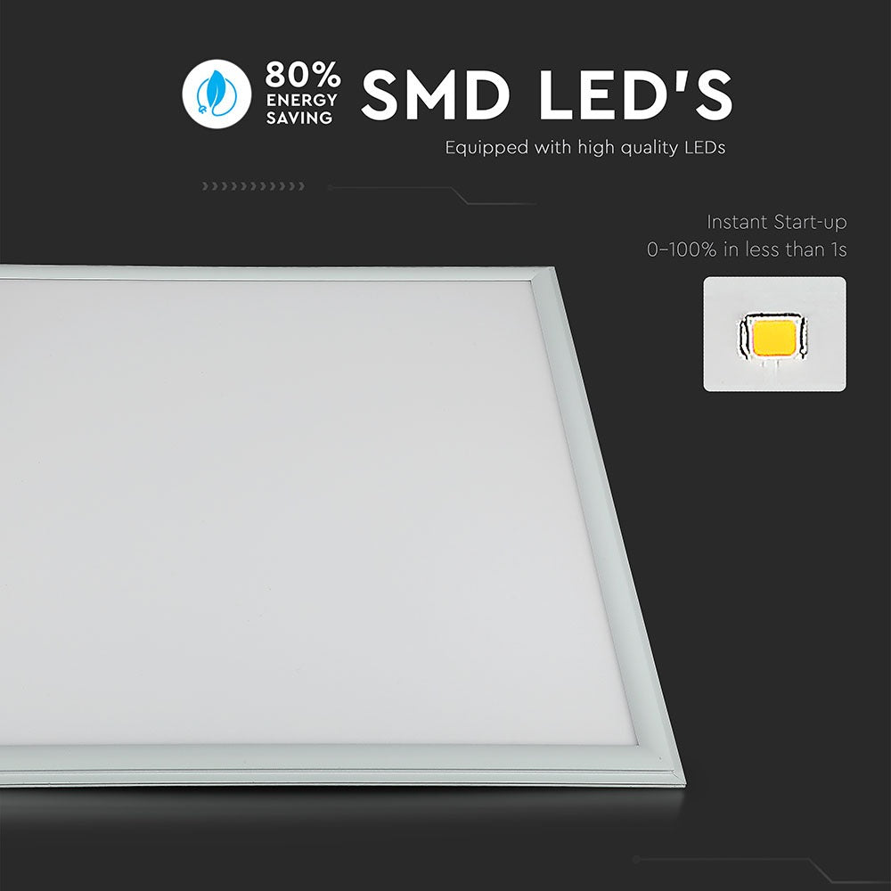 40W Panel LED 600x600mm / Barwa:4000K / Kwadratowa / IP65 / 5 Lat gwarancji / Opakowanie: 4 szt.