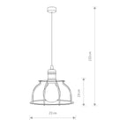 Nowodvorski Lampa wisząca WORKSHOP C 25W only LED 50/60Hz - Stal lakierowana - Czarny 6335