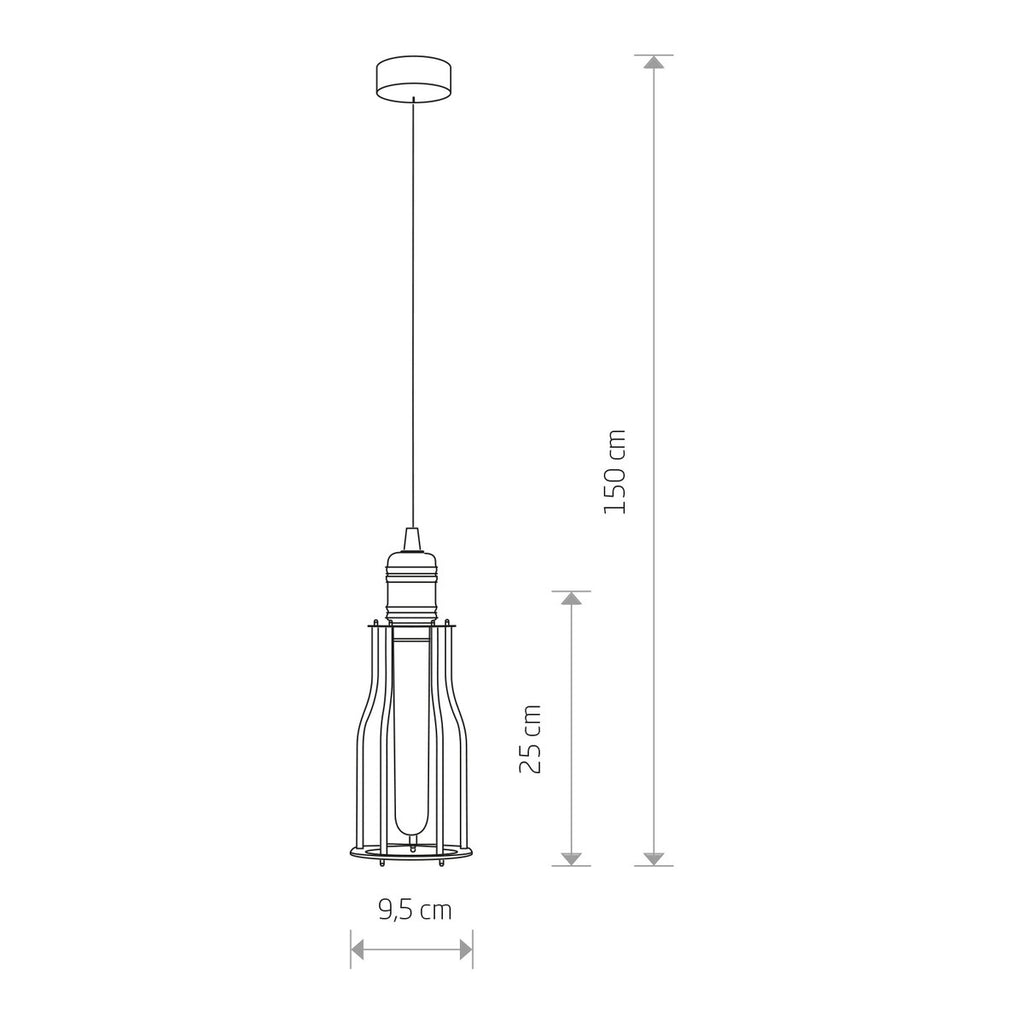 Nowodvorski Lampa wisząca WORKSHOP A 25W only LED 50/60Hz - Stal lakierowana - Czarny 6337