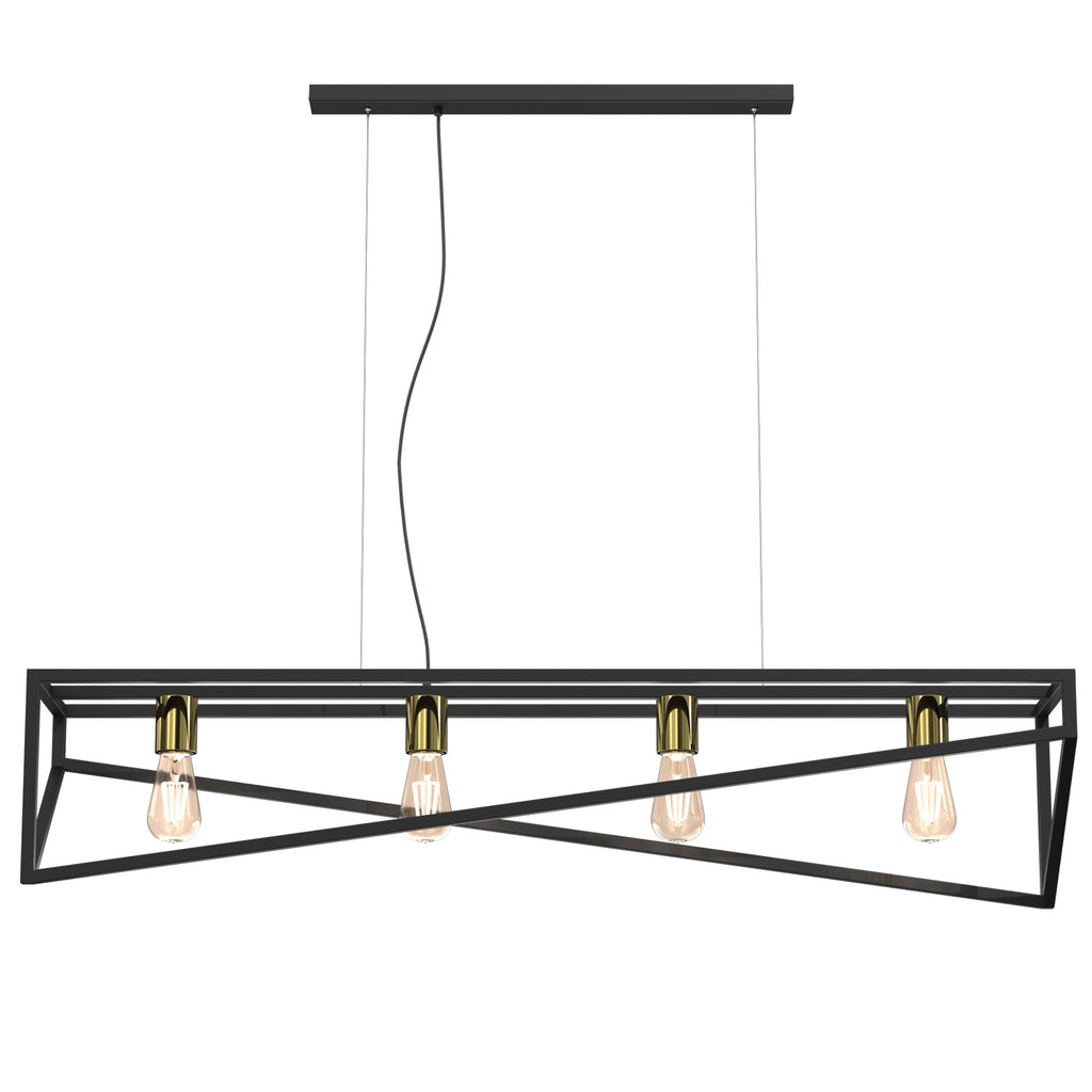 żyrandol Gote black/gold 4xE27