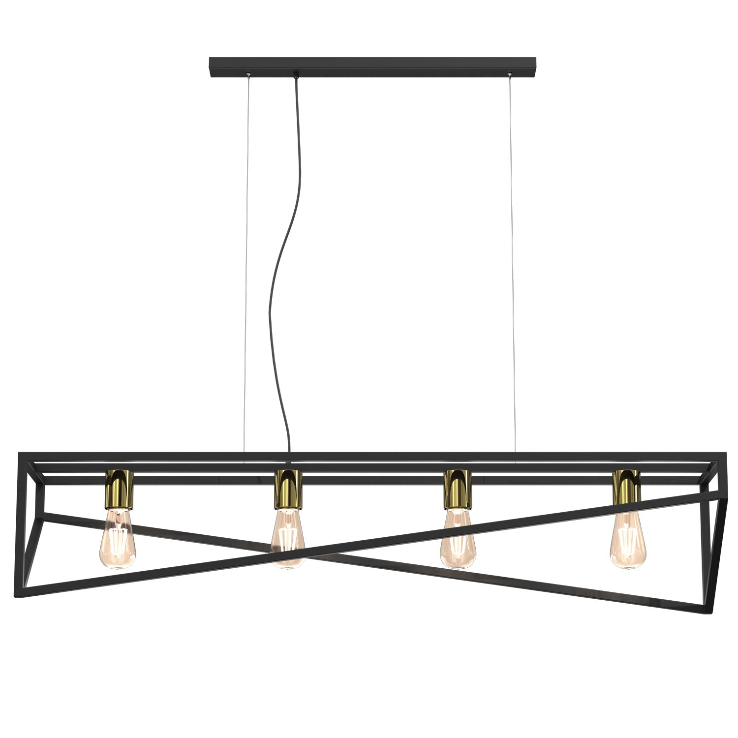 żyrandol Gote black/gold 4xE27