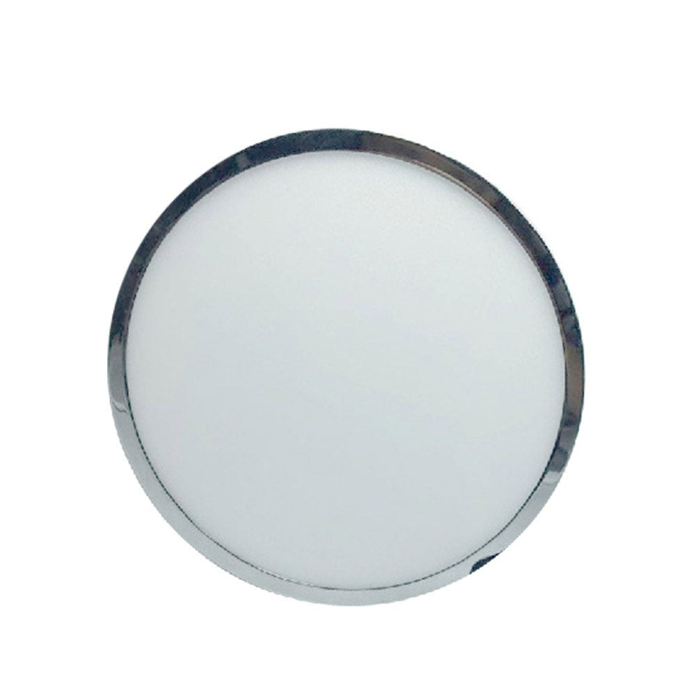 12W Panel LED / Chrom / Barwa:3000K / Okrągła