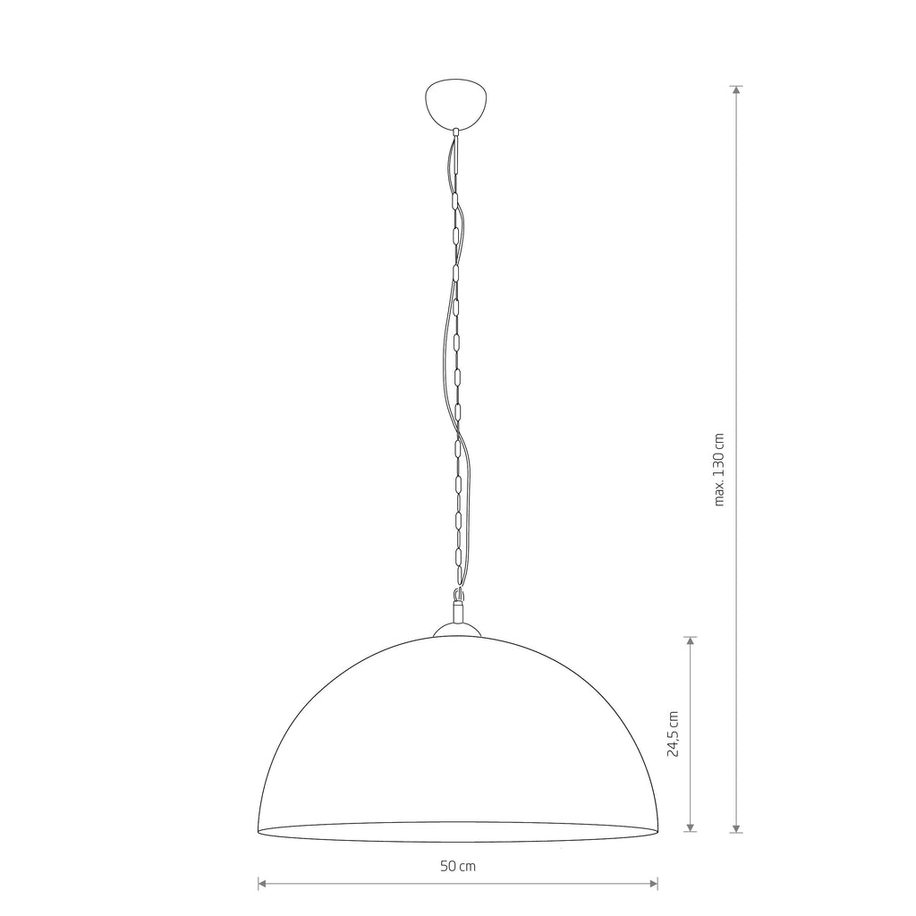 Nowodvorski Lampa wisząca HEMISPHERE RUST L 25W only LED 50/60Hz - Stal lakierowana - Rdzawy 6368