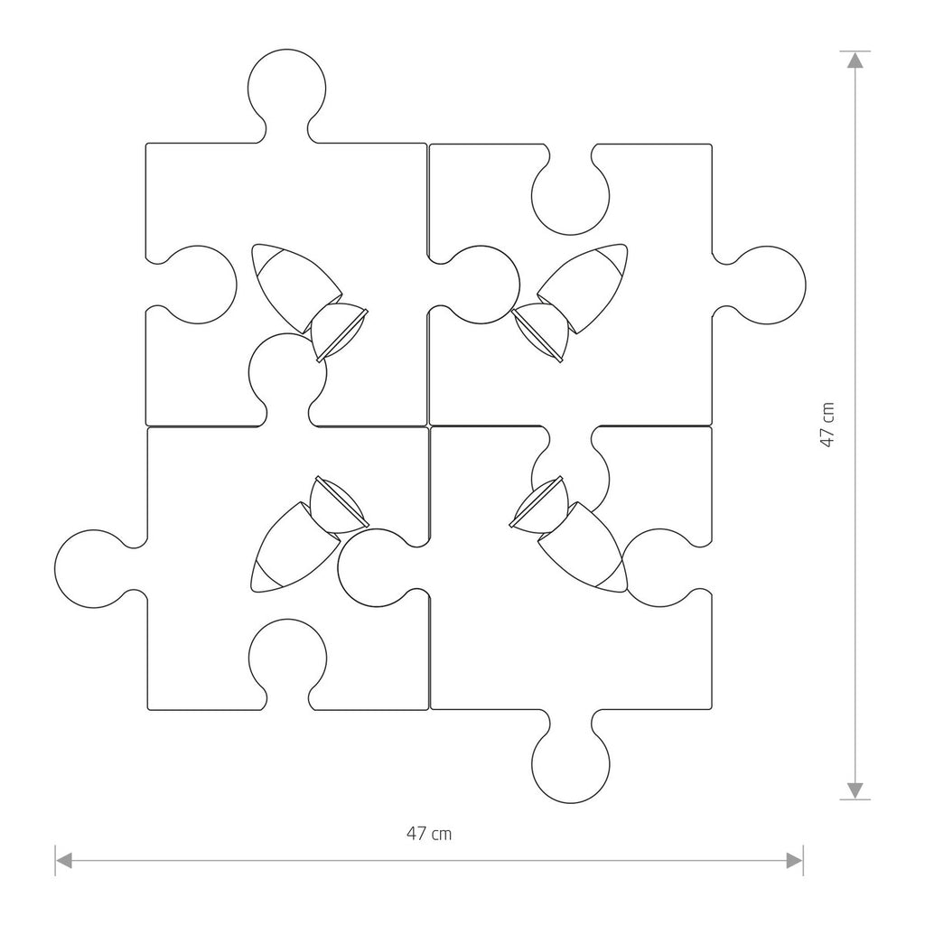 Nowodvorski Lampa przysufitowa PUZZLE 15W only LED 50/60Hz - Sklejka - Multikolor I 6384