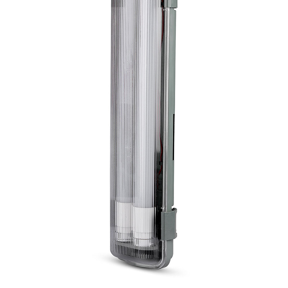 VT-15022 2x20W WATERPROOF FITTING 150CMX2 WITH LED TUBE 6500K IP65