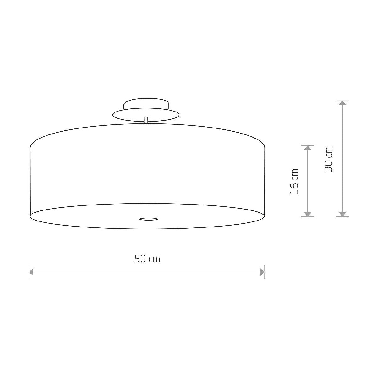 Nowodvorski Lampa przysufitowa VIVIANE 25W only LED 50/60Hz - Tkanina - Biały 6391