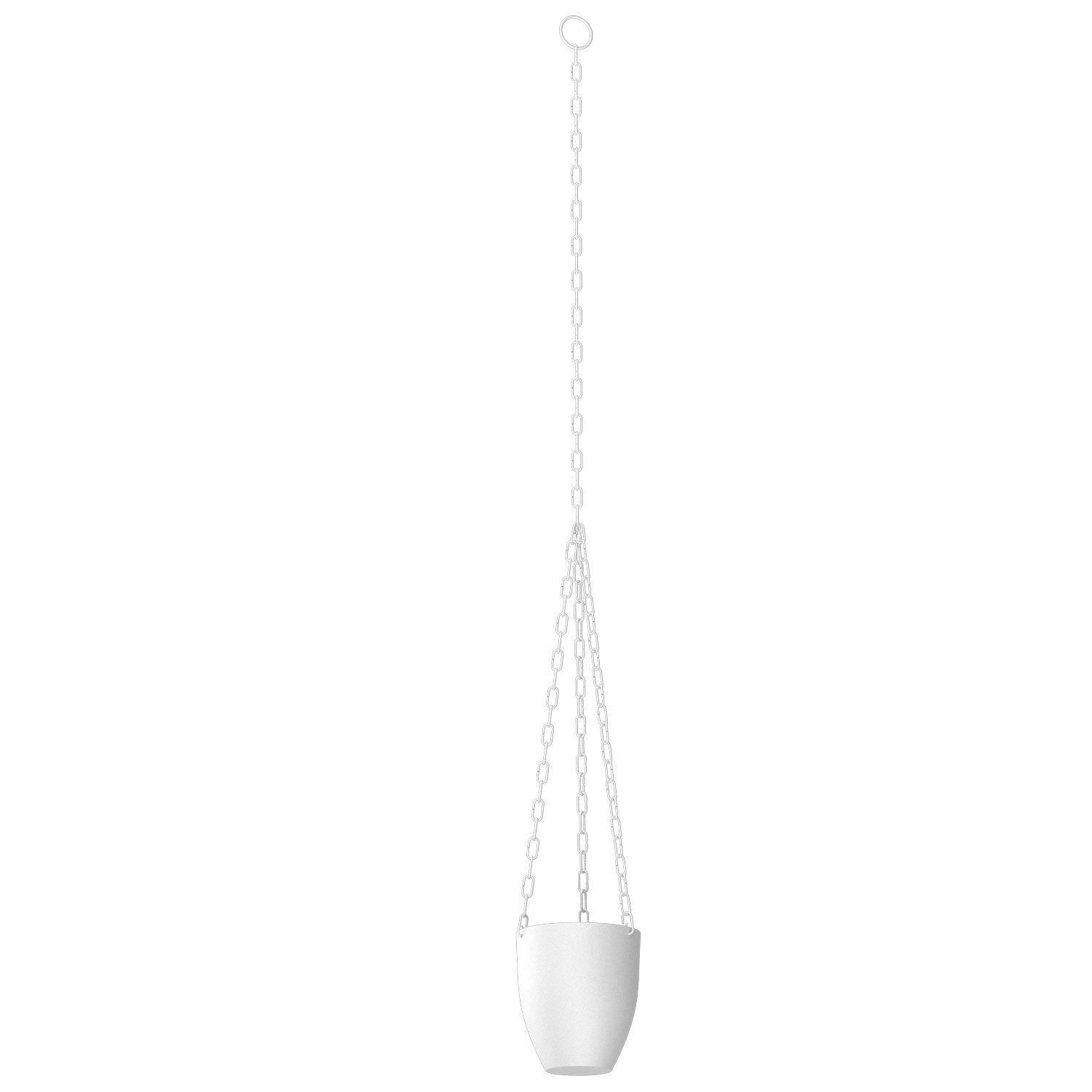 Flower pot with hanging chains white